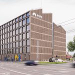 Fasadinių plokščių ir klinkerio plytų pjovimas – Cyber City, Nord Security pastatas