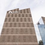 Fasadinių plokščių ir klinkerio plytų pjovimas – Cyber City, Nord Security pastatas